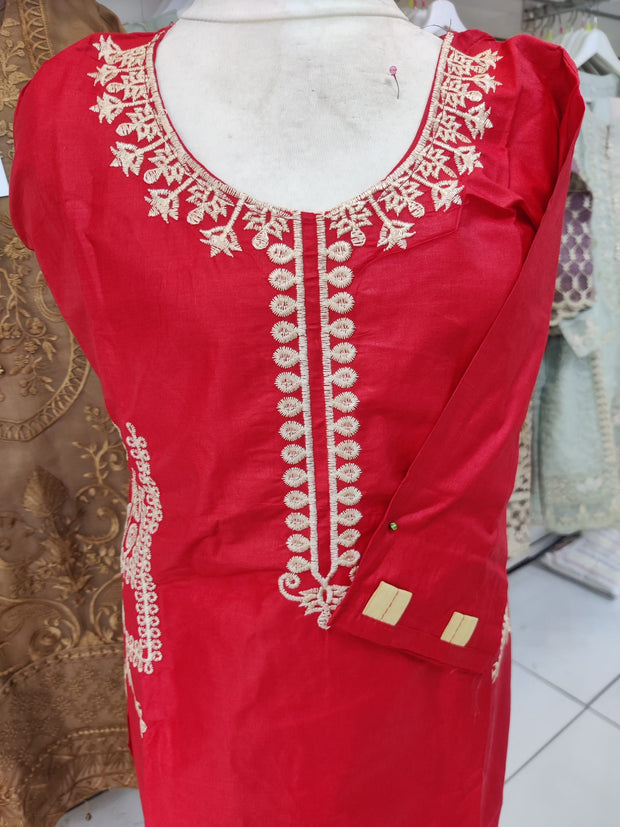 Red Kids Cotton Shalwar Kameez Ready to wear SS3209