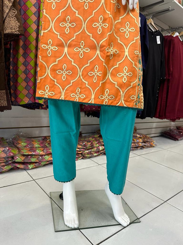 Dhanak Orange 2PC Shalwar Kameez Dress SS3548