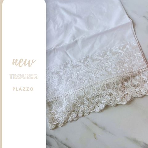 White Plazzo Trousers SS3161