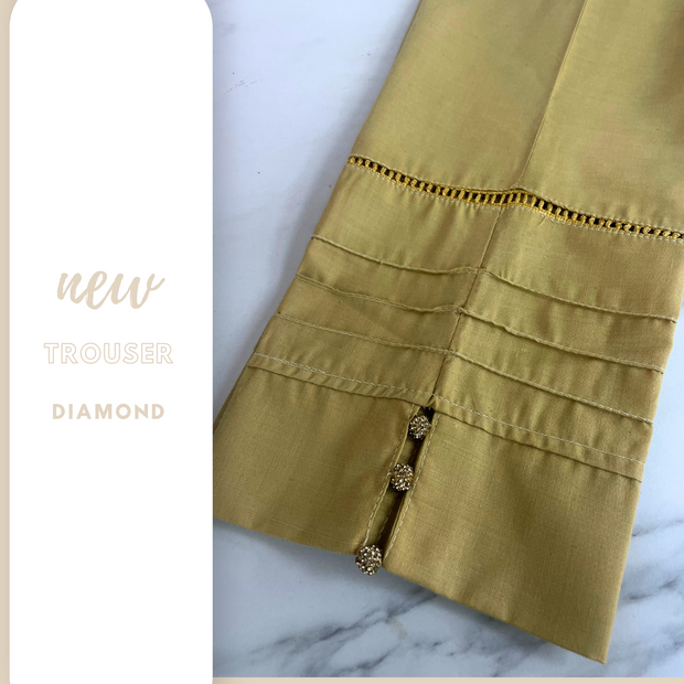 Gold Cotton Trousers SS3171