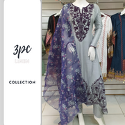 Lilac Linen 3PC Shalwar Kameez Dress SS3323