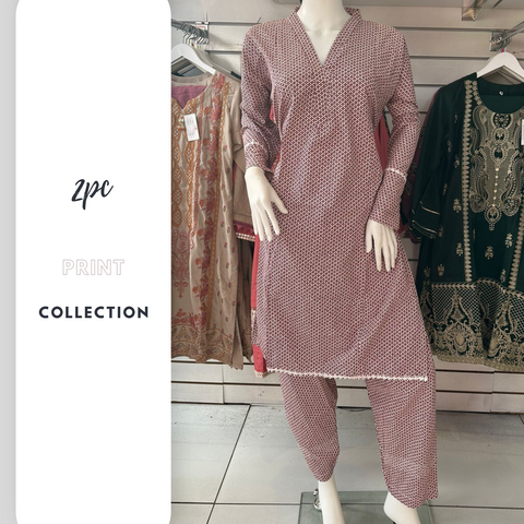 Maroon 2PC Shalwar Kameez Dress SS3401