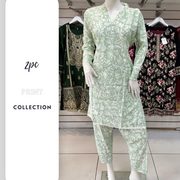 Winter Green Floral 2PC Shalwar Kameez Dress SS3413