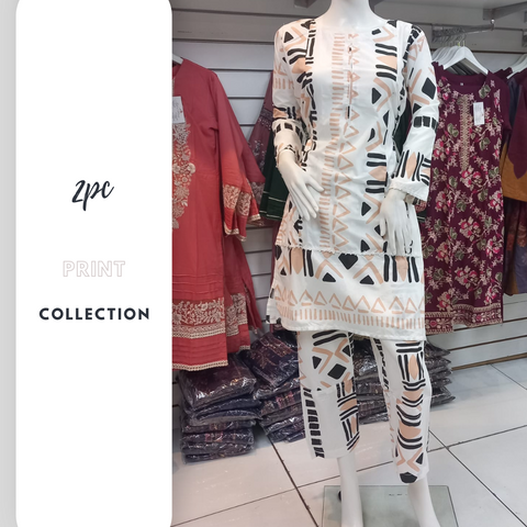 Winter White 2PC Shalwar Kameez Dress SS3416