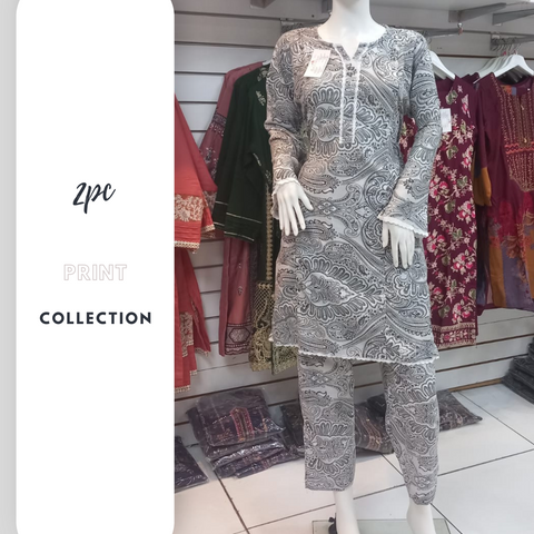 Winter Grey 2PC Shalwar Kameez Dress SS3423