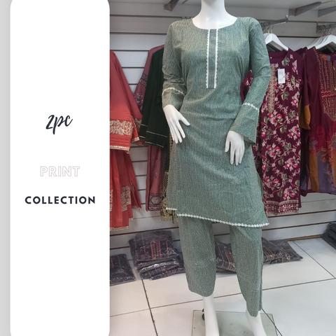 Winter Green 2PC Shalwar Kameez Dress SS3424