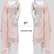 Baby Pink Designer Gulerana Chiffon Shalwar Kameez SS3447