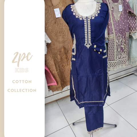 Navy Kids Cotton Shalwar Kameez Ready to wear SS3210