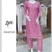 Pink Linen Shalwar Kameez Dress SS3256