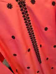 Pink Peach 2PC Linen Shalwar Kameez Dress SS3866