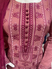 Partywear Pink Winter Dhanak Shalwar Kameez Dress SS3381