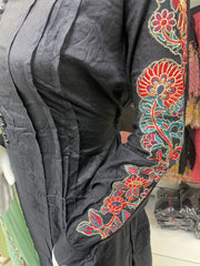 Partywear Black & Green Winter Dhanak Shalwar Kameez Dress SS3383