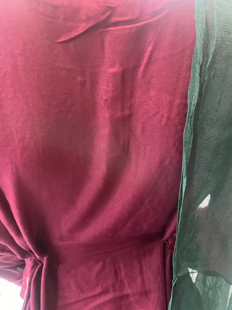 Partywear Plum Winter Dhanak Shalwar Kameez Dress SS3378