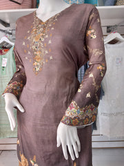 Brown LAWN Shalwar Kameez Dress SS3182