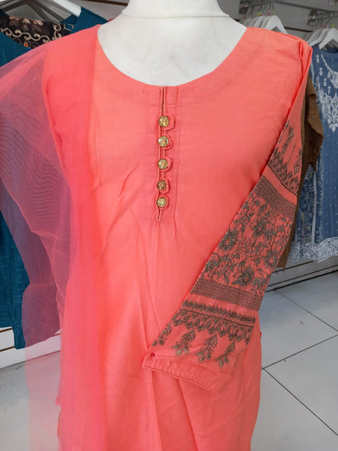 Peach Kids Cotton Shalwar Kameez Ready to wear SS3205