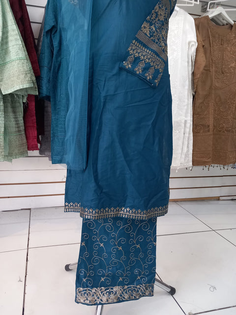 Teal Kids Cotton Shalwar Kameez Ready to wear SS3204