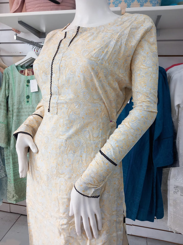 Cream LAWN Shalwar Kameez Dress SS3200