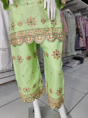 Lime Gulerana Pret Cotton 2PC Shalwar Kameez Ready to wear SS3212
