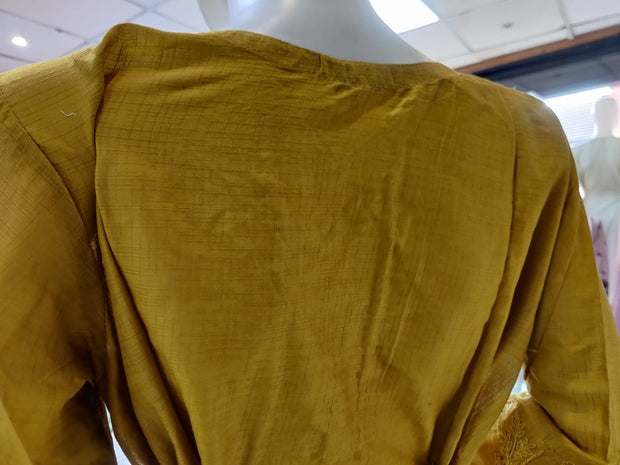 Mustard Gulerana Pret Cotton 2PC Shalwar Kameez Ready to wear SS3216