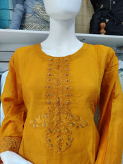 Orange Gulerana Pret Cotton 2PC Shalwar Kameez Ready to wear SS3217