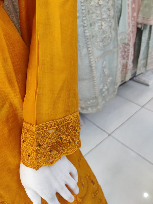 Orange Gulerana Pret Cotton 2PC Shalwar Kameez Ready to wear SS3217