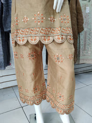 Gold Gulerana Pret Cotton 2PC Shalwar Kameez Ready to wear SS3225