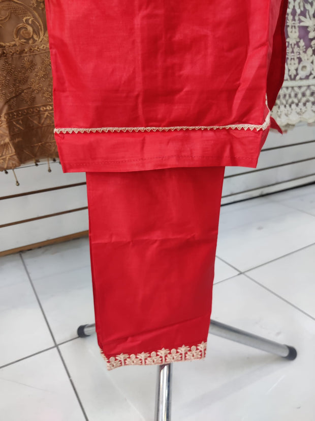 Red Kids Cotton Shalwar Kameez Ready to wear SS3209
