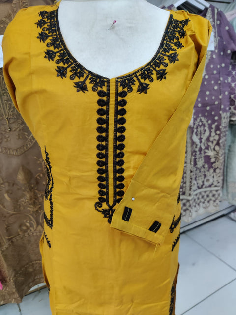 Mustard Kids Cotton Shalwar Kameez Ready to wear SS3206 Guleranaonline