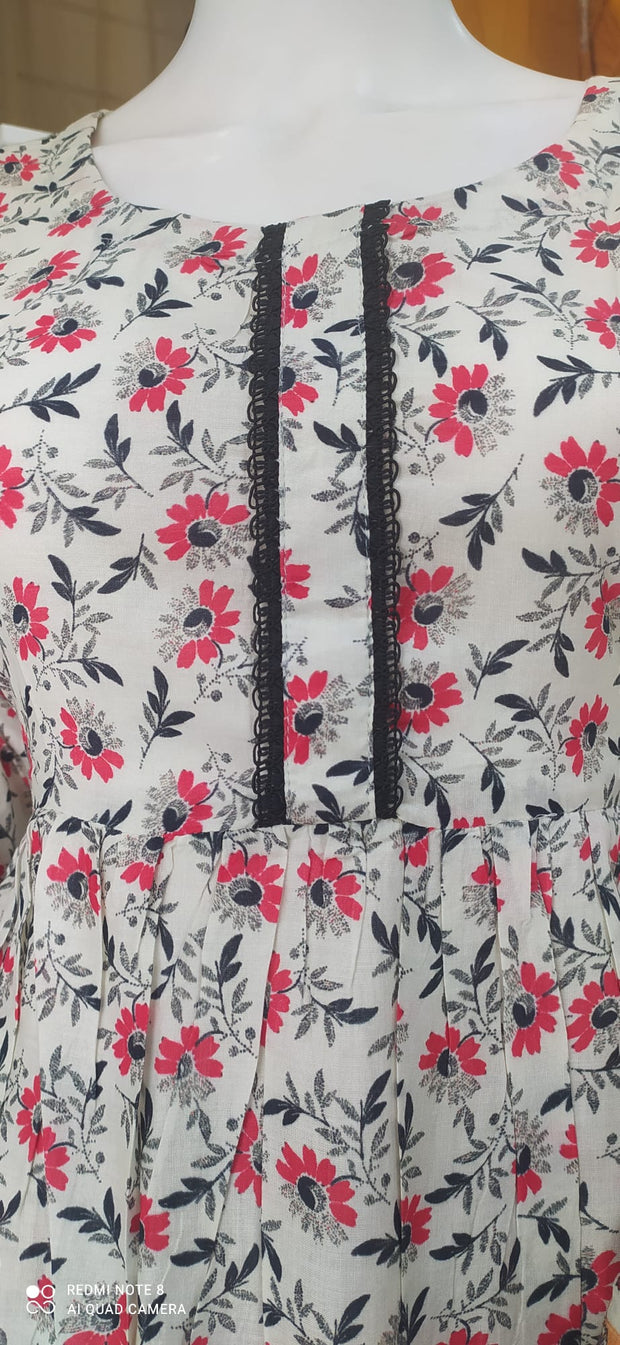 White Linen Shalwar Kameez Dress SS3253