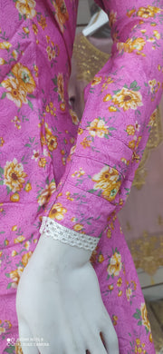 Pink Linen Shalwar Kameez Dress SS3256