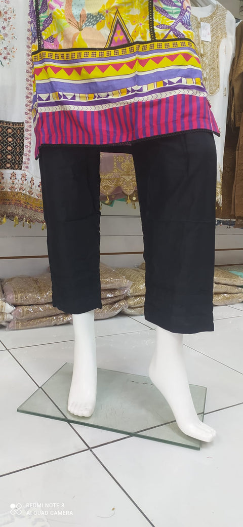 Cream Pink Linen Shalwar Kameez Dress SS3257