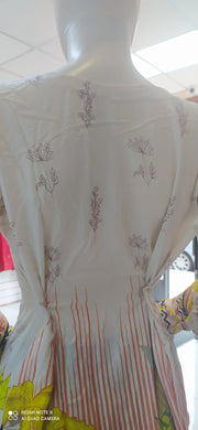 Cream Linen Shalwar Kameez Dress SS3259