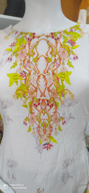 Cream Linen Shalwar Kameez Dress SS3259