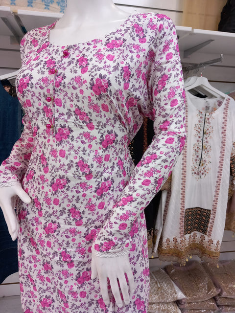 Pink Linen Shalwar Kameez Dress SS3272