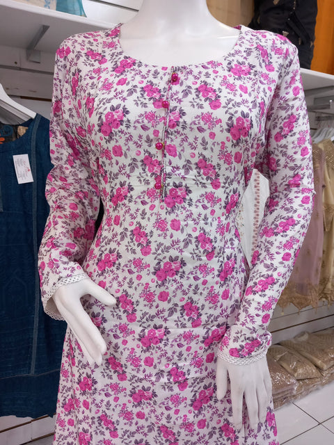 Pink Linen Shalwar Kameez Dress SS3272