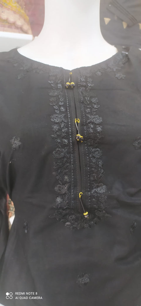 Black Gulerana Pret Cotton 2PC Shalwar Kameez Ready to wear SS3287