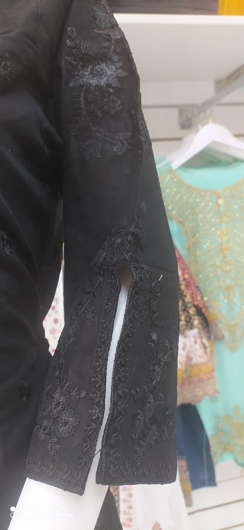 Black Gulerana Pret Cotton 2PC Shalwar Kameez Ready to wear SS3287