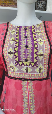 Red Linen Shalwar Kameez Dress SS3295