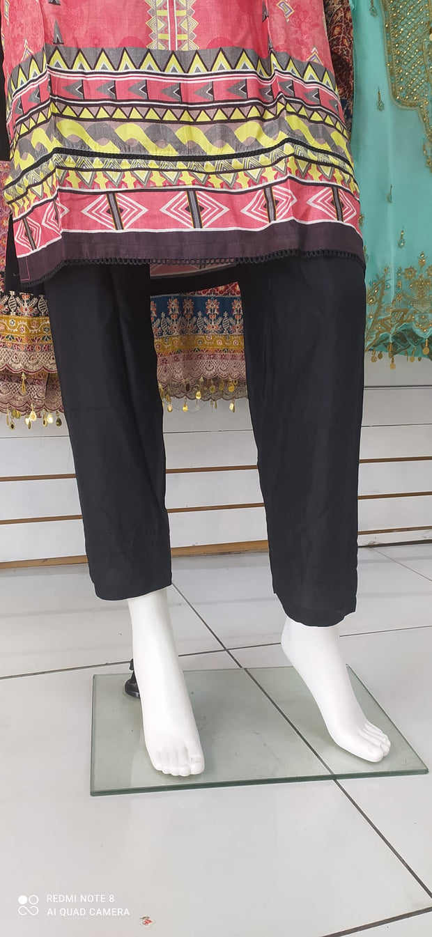 Red Linen Shalwar Kameez Dress SS3295