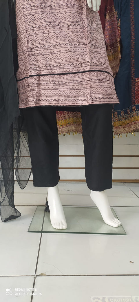 Pink Linen Shalwar Kameez Dress SS3306