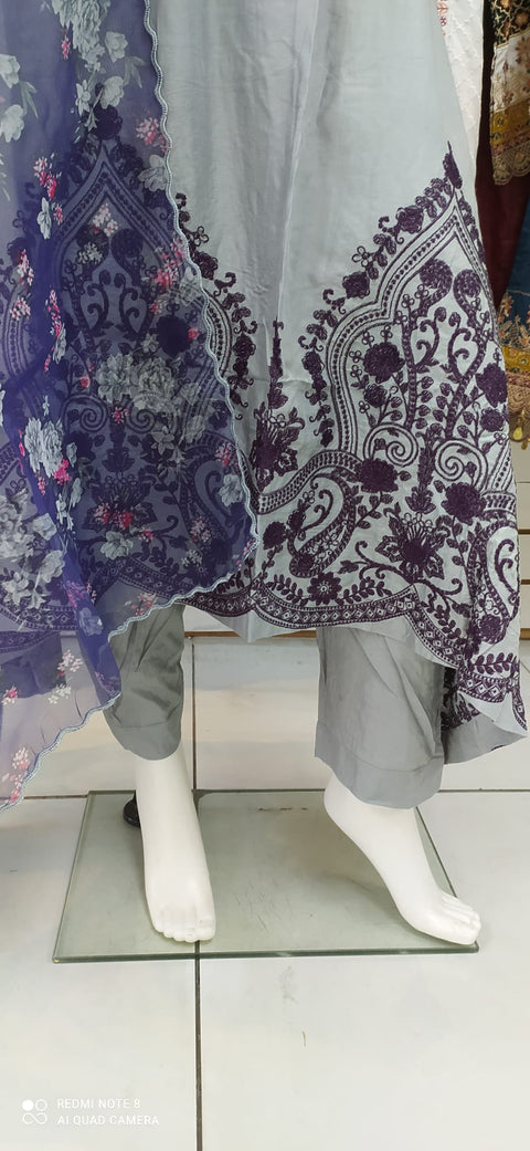 Lilac Linen 3PC Shalwar Kameez Dress SS3323