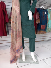 Green Viscose Shalwar Kameez Dress SS3333