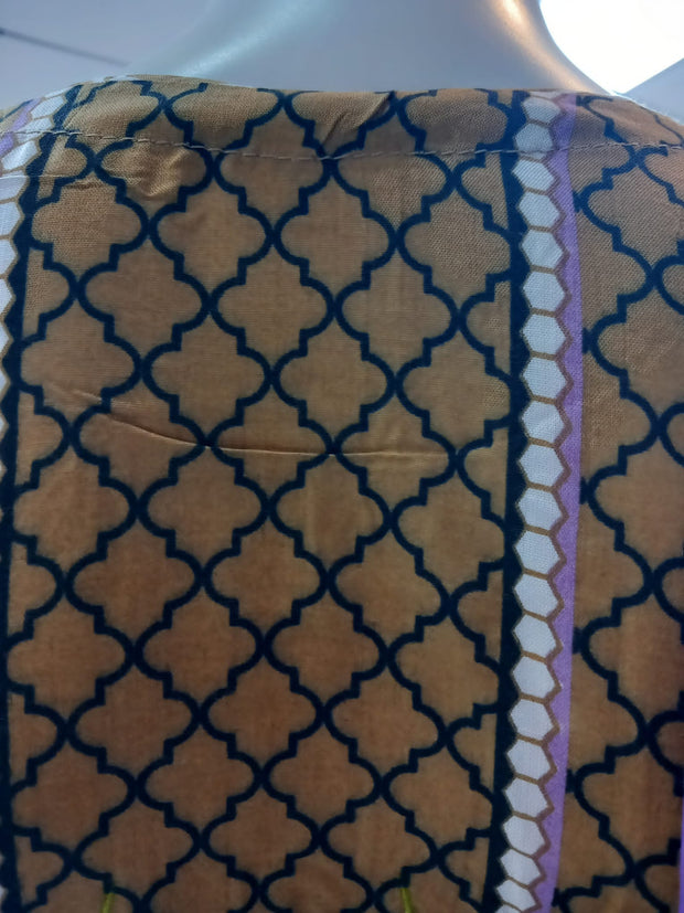 Gold Linen Suit with Shawl Shalwar Kameez Dress SS3356