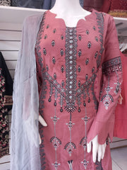 Partywear Pink Winter Dhanak Shalwar Kameez Dress SS3386