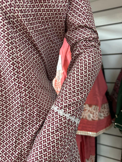 Maroon 2PC Shalwar Kameez Dress SS3401