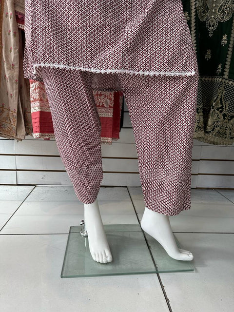 Maroon 2PC Shalwar Kameez Dress SS3401