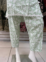 Winter Green Floral 2PC Shalwar Kameez Dress SS3413