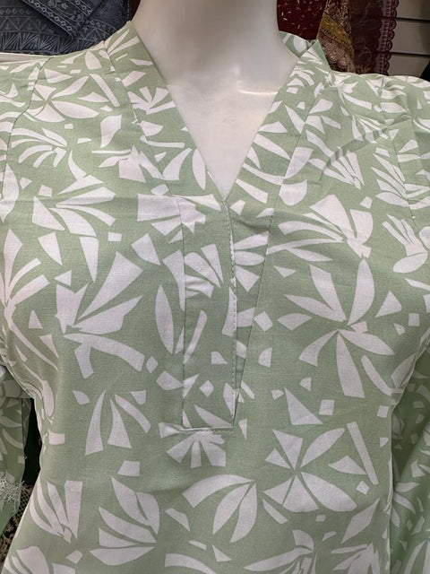 Winter Green Floral 2PC Shalwar Kameez Dress SS3413