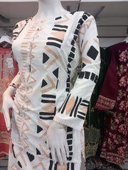 Winter White 2PC Shalwar Kameez Dress SS3416