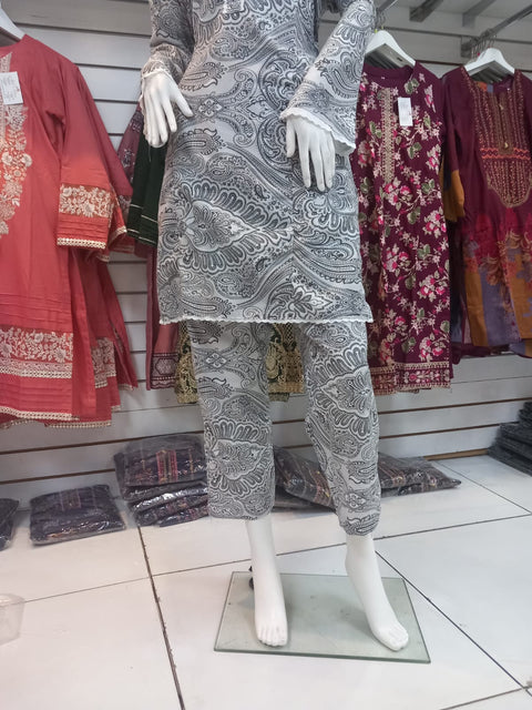 Winter Grey 2PC Shalwar Kameez Dress SS3423